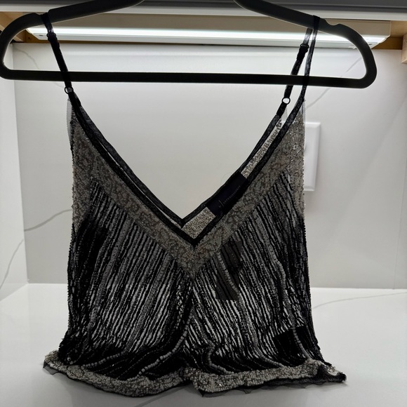 Anthropologie Black and White Striped Camisole - Picture 3 of 6